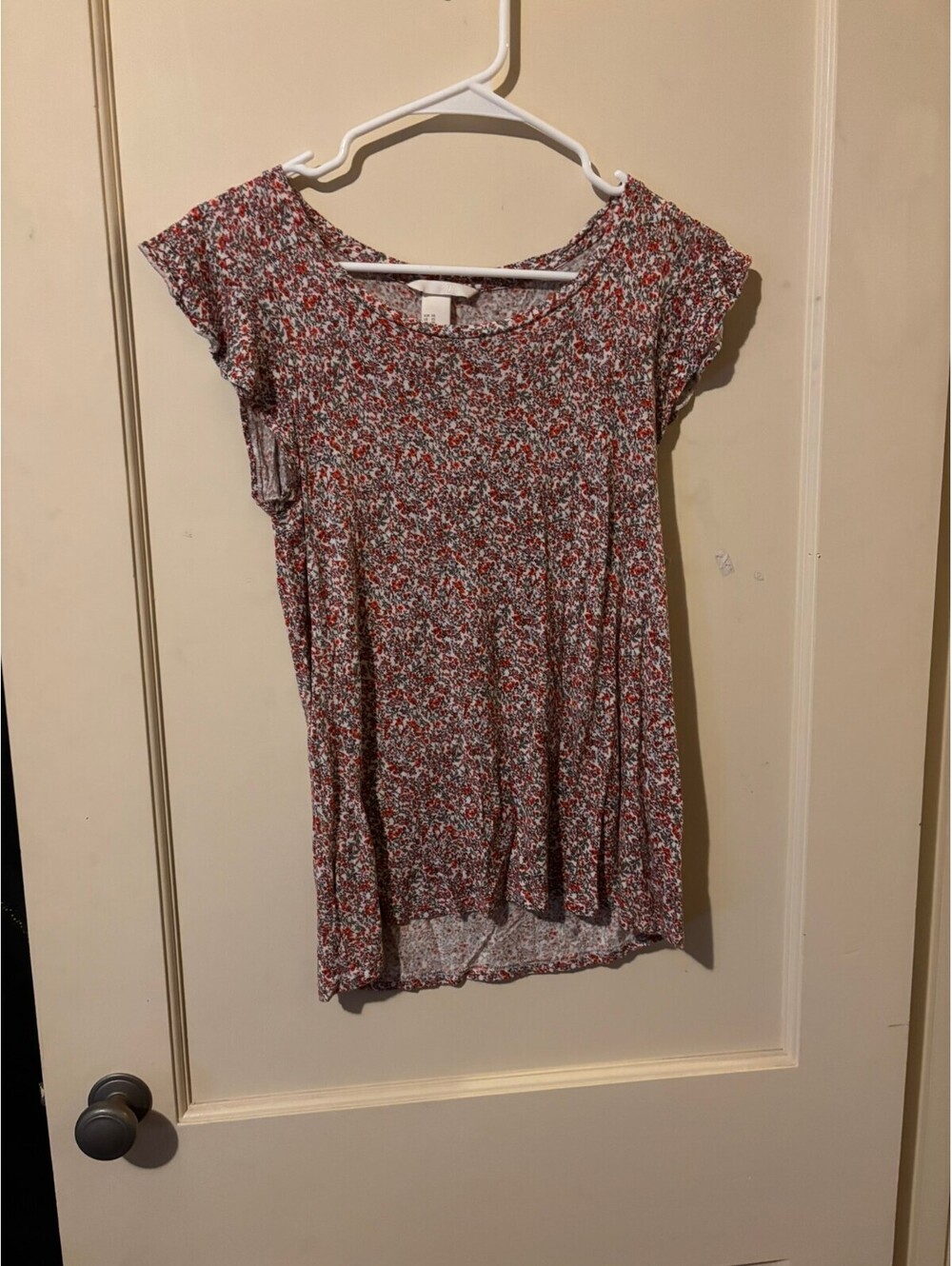 Floral short sleeve blouse XS